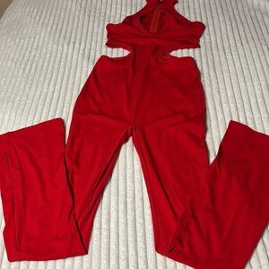 Red jompsuit